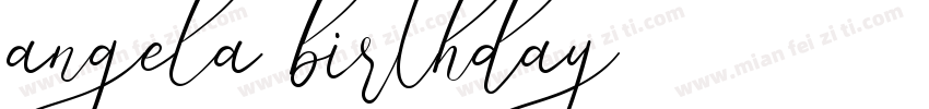 angela birthday字体转换